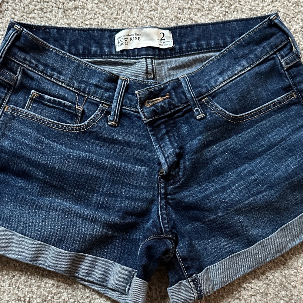 Abercrombie Dark Blue Denim Shorts